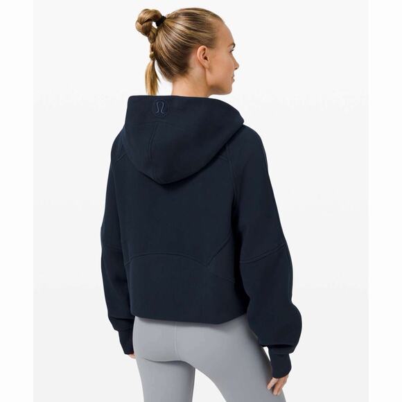 Lululemon Scuba Oversized Full Zip True Navy Blue Sweatshirt - Picture 2 of 5